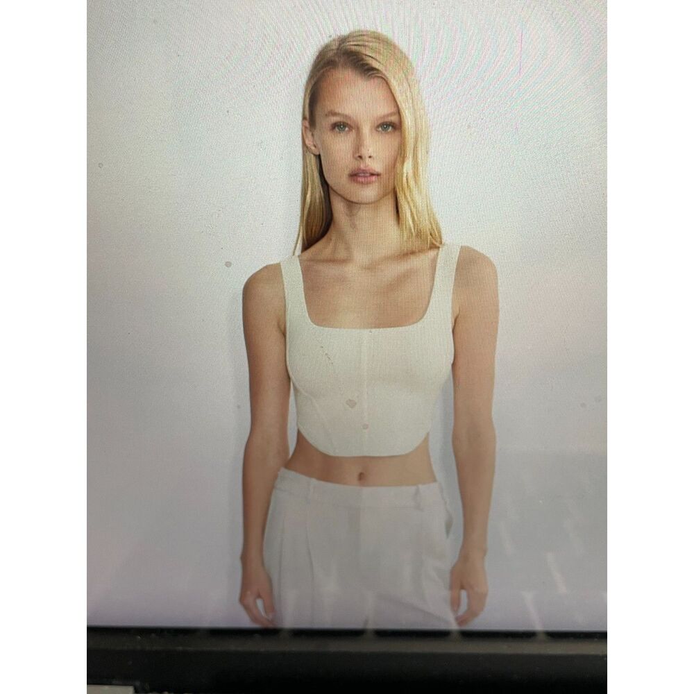 Babaton Aritzia Sculpt Knit Bustier Tank,  knit bustier tank, corset M